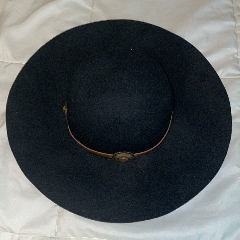 244 black wool floppy hat